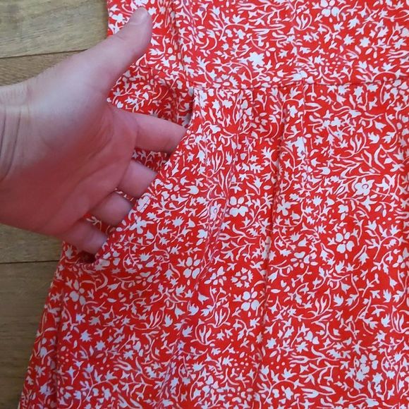 Boden Red Floral Phoebe Jersey Dress 12 - Picture 3 of 8